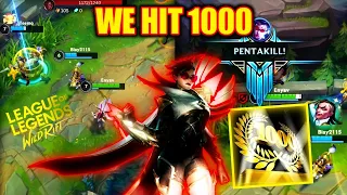 WE HIT 1000 + Vayne vs Lucian + Soraka + Evelynn + Penta Kill | Vayne Wild Rift | Enyav