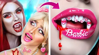 How to Become a Vampire! Makeover from Barbie to Vampire!