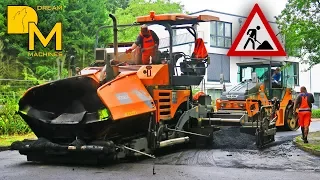 Paving My Street Modern Road Construction Asphalt Machine Vögele Super 1800 making new road #3