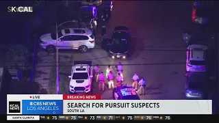 High-speed pursuit suspects surrender to police in South LA
