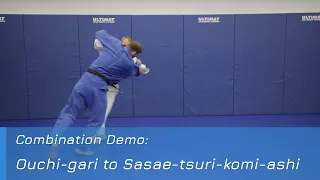 Ouchi-gari to Sasae-tsuri-komi-ashi - Combination demo