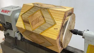 Woodturning - Incredible Wood Lathe Working Process, Art Pieces Made From Colored Wood