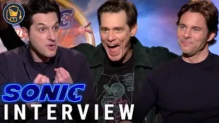 Jim Carrey, Ben Schwartz and James Marsden | Sonic The Hedgehog Cast Interviews