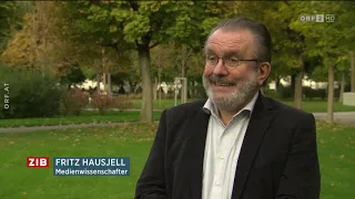 Debatte um Medienförderung - ZIB 2 Beitrag mit Fritz Hausjell vom 18.10.2021