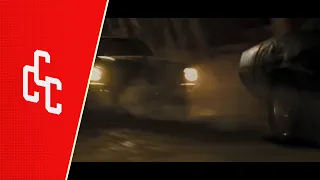 Car chase - Angelina Jolie in muscle car chase her rival in a tunnel - Flooring