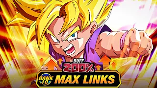 200% LEADER SKILL BUFF! LEVEL 10 LINKS 100% RAINBOW STAR EZA TEQ GT SSJ GOKU! (DBZ: Dokkan Battle)