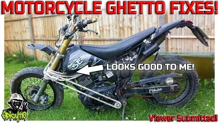 Motorcycle Ghetto Repair / Fixes!..How bad can it get?