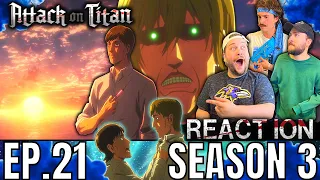 Attack On Titan REACTION!!!! | 3x21 | "ATTACK TITAN"