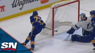 Tage Thompson Keeps the Puck on a String to Tuck in a Spectacular Goal