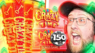 INSANE COME BACK WIN ON CRAZY TIME LIVE GAME SHOW!