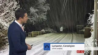 Snow weather pictures & a video this morning from across the UK (a) BBC weather - 24th January 2021