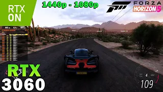 Forza Horizon 5 Ray Tracing | RTX 3060 | R7 5800X3D | 1440p & 1080p | Max & Ultra Settings