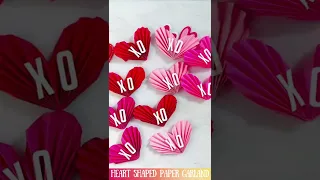 Heart Shaped Paper Garlands DIY #shorts