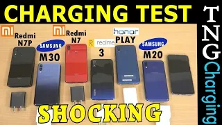 CHARGING COMPARISON(Note 7 Pro Vs Samsung M30 Vs Realme 3 Vs Note 7 & Vs Honor Play Vs Samsung M20)