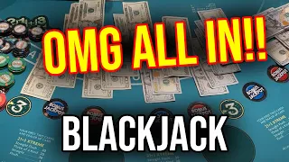 MASSIVE BETS!! CRAZY INTENSE BLACKJACK ACTION!! June 17th 2023