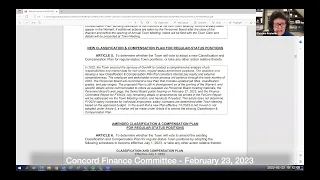 Concord Finance Committee  February 23, 2023