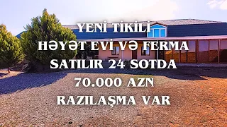 EV VE FERMA SATILIR 70.000 AZN | HEYET EVI SATILIR