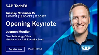 SAP TechEd in 2022: Opening Keynote