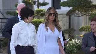 See What Melania Trump Wore As She Begins First Lady Duties