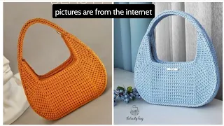 شنطة كروشيه بغرزة مختلفه تريندي وشيك 👜 الجزء الاول crochet trendy and chic bag part 1