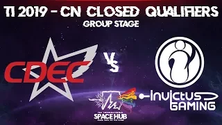 CDEC vs Invictus - TI9 CN Regional Qualifiers: Group Stage