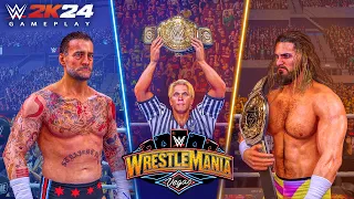 CM Punk Finally In The Main Event of WRESTLEMANIA 41 against Seth Rollins #wwe2k24 Gameplay