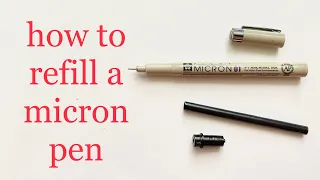 how to refill a micron pen #refillmicron #micron #micronpe￼n #pigmapen #pigmamicron