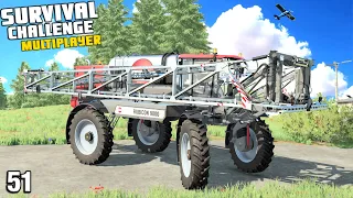 BUYING THE LARGEST CROP SPRAYER Survival Challenge Multiplayer FS22 Ep 51