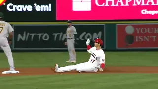 Shohei Ohtani Shows Of His Speed On Hustle Double | Angels vs. Athletics (May 22, 2021)
