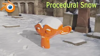 Blender Quick tutorial - Procedural Snow #oe258