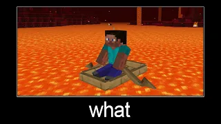 Minecraft wait what meme part 115 (lava boat)