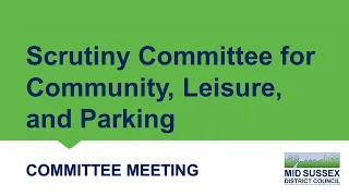 Scrutiny Committee For Community, Leisure and Parking on 22 March 2023