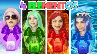 LOS CUATRO ELEMENTOS ! Fuego, Agua , Aire y Tierra / Gaby y Gilda