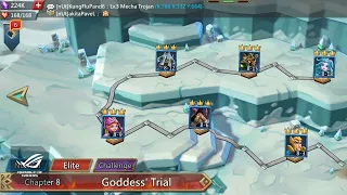 Chapter 8 Goddess Trail (Elite) - Lords Mobile | Cleared with F2P Heroes and 3 Stars