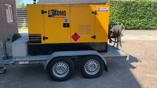 Starting up 30 KVA SDMO industrial Generator with perkins Engine aggregaat stroomgroep