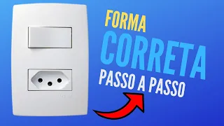 como ligar tomada com interruptor | da forma correta passo a passo