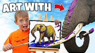 Art with Elephants!? Wild Africa Kids Adventures