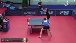 Franziska Schreiner (GER) vs Lucie Gauthier (FRA) | U21 Grp | 2019 ITTF Belarus Open