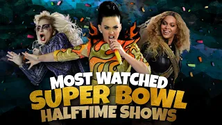 Top 10 Most Watched Super Bowl Halftime Shows | Hollywood Time | Katy Perry, Lady Gaga, Bruno Mars..