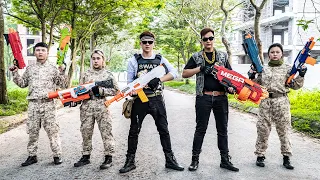 LTT Game Nerf War : Team Warriors SEAL X Nerf Guns Fight Mr Close Crazy And Military Convoy