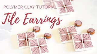 Tile Earrings | Polymer Clay Kaleidoscope Cane | Easy Tutorial