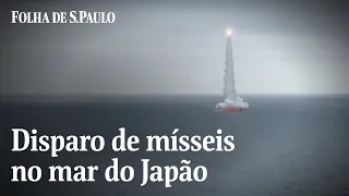 Rússia divulga imagens de submarino lançando mísseis no mar do Japão | CENAS DA GUERRA