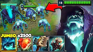 So Yorick's Ghouls and Maiden scale with his Max Health... this is ridiculous