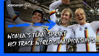 Germany break world record TWICE to win Women's Team Sprint gold | Eurosport