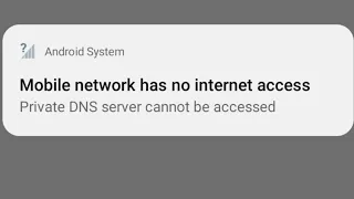 mobile network has no Internet access l private DNS 2023