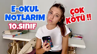 E-OKUL NOTLARIM, 10. Sınıf 1. dönem 1.Yazılı Sonuçları || İLK KEZ BU KADAR KÖTÜ. Tuana Zeybek