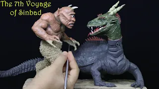 Sculpting CYCLOPS vs DRAGON Diorama | The 7th Voyage of Sinbad | Timelapse