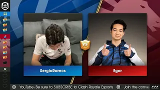 SergioRamos vs Egor (1 vs 1) | Clash Royale League: CRL West 2020 Fall | Week 8 Day 2!