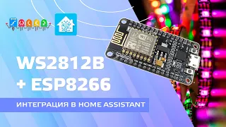 Home Assistant - connect address tape WS2812B via ESP8266 with WLED firmware