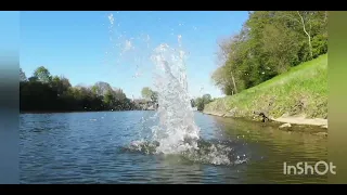 FOR MY MALE AUDIENCE:      Rocks thrown into water Compilation #slowmotion #water #dji #trending